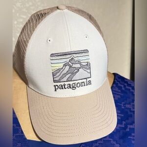 Patagonia Cream and Tan Trucker Hat Unisex